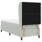 vidaXL Letto con Molle e Materasso Grigio Chiaro 80x200 cm in Velluto vidaXL Letto con Molle e Materasso Grigio Chiaro 80x200 cm in Velluto