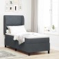 vidaXL Letto a Molle con Materasso Grigio Scuro 80x200 cm in Velluto vidaXL Letto a Molle con Materasso Grigio Scuro 80x200 cm in Velluto