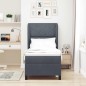 vidaXL Letto a Molle con Materasso Grigio Scuro 80x200 cm in Velluto vidaXL Letto a Molle con Materasso Grigio Scuro 80x200 cm in Velluto