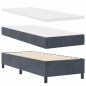 vidaXL Letto a Molle con Materasso Grigio Scuro 80x200 cm in Velluto vidaXL Letto a Molle con Materasso Grigio Scuro 80x200 cm in Velluto