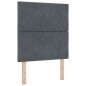 vidaXL Letto a Molle con Materasso Grigio Scuro 80x200 cm in Velluto vidaXL Letto a Molle con Materasso Grigio Scuro 80x200 cm in Velluto