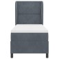 vidaXL Letto a Molle con Materasso Grigio Scuro 80x200 cm in Velluto vidaXL Letto a Molle con Materasso Grigio Scuro 80x200 cm in Velluto