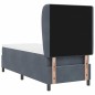 vidaXL Letto a Molle con Materasso Grigio Scuro 80x200 cm in Velluto vidaXL Letto a Molle con Materasso Grigio Scuro 80x200 cm in Velluto