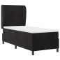 vidaXL Letto a molle con materasso nero 80x200 cm in velluto vidaXL Letto a molle con materasso nero 80x200 cm in velluto