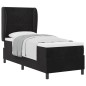 vidaXL Letto a molle con materasso nero 80x200 cm in velluto vidaXL Letto a molle con materasso nero 80x200 cm in velluto