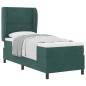 vidaXL Letto a Molle con Materasso Verde Scuro 80x200 cm in Velluto