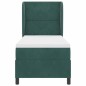 vidaXL Letto a Molle con Materasso Verde Scuro 80x200 cm in Velluto