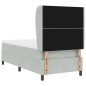vidaXL Letto a box con materasso grigio chiaro 90x190 cm in velluto