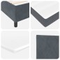 vidaXL Letto a molle con cuscino con testiera Grigio scuro 90 x 190 cm Velluto