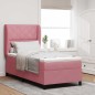 vidaXL Letto con Molle e Materasso Rosa, 90x190 cm, Velluto vidaXL Letto con Molle e Materasso Rosa, 90x190 cm, Velluto