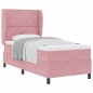 vidaXL Letto con Molle e Materasso Rosa, 90x190 cm, Velluto vidaXL Letto con Molle e Materasso Rosa, 90x190 cm, Velluto