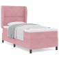 vidaXL Letto con Molle e Materasso Rosa, 90x190 cm, Velluto vidaXL Letto con Molle e Materasso Rosa, 90x190 cm, Velluto