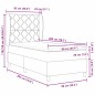 vidaXL Letto con molle e materasso grigio chiaro 90x200 cm in velluto