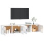Mobili Porta TV a Parete 2 pz Bianco Lucido 100x34,5x40 cm Mobili Porta TV a Parete 2 pz Bianco Lucido 100x34,5x40 cm