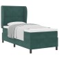 vidaXL Letto con Molle e Materasso Verde Scuro, 90x200 cm, Velluto vidaXL Letto con Molle e Materasso Verde Scuro, 90x200 cm, Velluto