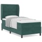vidaXL Letto con Molle e Materasso Verde Scuro, 90x200 cm, Velluto vidaXL Letto con Molle e Materasso Verde Scuro, 90x200 cm, Velluto