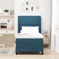 vidaXL Letto con Molle e Materasso Blu Scuro 90x200 cm in Velluto vidaXL Letto con Molle e Materasso Blu Scuro 90x200 cm in Velluto