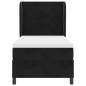 vidaXL Letto Box con Materasso Nero 100x200 cm in Velluto