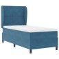 vidaXL Letto con molle e materasso blu scuro, 100x200 cm in velluto vidaXL Letto con molle e materasso blu scuro, 100x200 cm in velluto