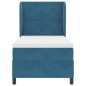 vidaXL Letto con molle e materasso blu scuro, 100x200 cm in velluto vidaXL Letto con molle e materasso blu scuro, 100x200 cm in velluto
