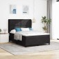 vidaXL Letto con molle e materasso nero, 140x190 cm, in velluto vidaXL Letto con molle e materasso nero, 140x190 cm, in velluto