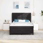 vidaXL Letto con molle e materasso nero, 140x190 cm, in velluto vidaXL Letto con molle e materasso nero, 140x190 cm, in velluto