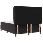 vidaXL Letto con molle e materasso nero, 140x190 cm, in velluto vidaXL Letto con molle e materasso nero, 140x190 cm, in velluto