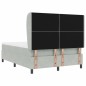 vidaXL Letto con molle e materasso grigio chiaro, 140x200 cm, in velluto
