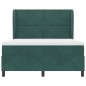 vidaXL Letto con Molle e Materasso - Verde Scuro, 140x200 cm, Velluto
