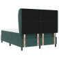 vidaXL Letto con Molle e Materasso - Verde Scuro, 140x200 cm, Velluto