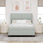 vidaXL Letto a molle con materasso grigio chiaro 160x200 cm in velluto