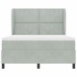 vidaXL Letto a molle con materasso grigio chiaro 160x200 cm in velluto