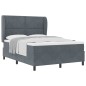 vidaXL Letto a braccio grigio scuro 160x200 cm in velluto vidaXL Letto a braccio grigio scuro 160x200 cm in velluto