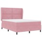 vidaXL Letto a Molle con Materasso Rosa 160x200 cm in Velluto vidaXL Letto a Molle con Materasso Rosa 160x200 cm in Velluto