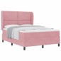 vidaXL Letto a Molle con Materasso Rosa 160x200 cm in Velluto vidaXL Letto a Molle con Materasso Rosa 160x200 cm in Velluto