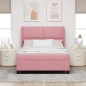 vidaXL Letto a Molle con Materasso Rosa 160x200 cm in Velluto vidaXL Letto a Molle con Materasso Rosa 160x200 cm in Velluto