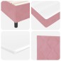 vidaXL Letto a Molle con Materasso Rosa 160x200 cm in Velluto vidaXL Letto a Molle con Materasso Rosa 160x200 cm in Velluto
