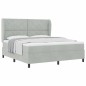 vidaXL Letto con Molle e Materasso Grigio Chiaro 180x200 cm in Velluto vidaXL Letto con Molle e Materasso Grigio Chiaro 180x200 cm in Velluto
