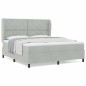 vidaXL Letto con Molle e Materasso Grigio Chiaro 180x200 cm in Velluto vidaXL Letto con Molle e Materasso Grigio Chiaro 180x200 cm in Velluto