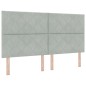 vidaXL Letto con Molle e Materasso Grigio Chiaro 180x200 cm in Velluto vidaXL Letto con Molle e Materasso Grigio Chiaro 180x200 cm in Velluto