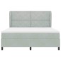 vidaXL Letto con Molle e Materasso Grigio Chiaro 180x200 cm in Velluto vidaXL Letto con Molle e Materasso Grigio Chiaro 180x200 cm in Velluto