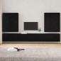 Set di Mobili Porta TV 7 pz Nero in Legno Multistrato Set di Mobili Porta TV 7 pz Nero in Legno Multistrato