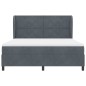 vidaXL Letto con molle e materasso grigio scuro 180x200 cm in velluto vidaXL Letto con molle e materasso grigio scuro 180x200 cm in velluto