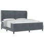 vidaXL Letto con molle e materasso grigio scuro 200x200 cm in velluto