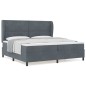 vidaXL Letto con molle e materasso grigio scuro 200x200 cm in velluto