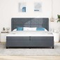 vidaXL Letto con molle e materasso grigio scuro 200x200 cm in velluto