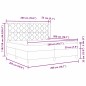 vidaXL Letto con molle e materasso grigio scuro 200x200 cm in velluto