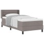 vidaXL Letto con rete a molla e materasso tortora, 80 x 200 cm, tessuto