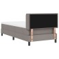 vidaXL Letto con rete a molla e materasso tortora, 80 x 200 cm, tessuto