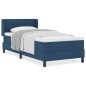 vidaXL Letto Box Spring con materasso, blu, 80 x 200 cm, tessuto